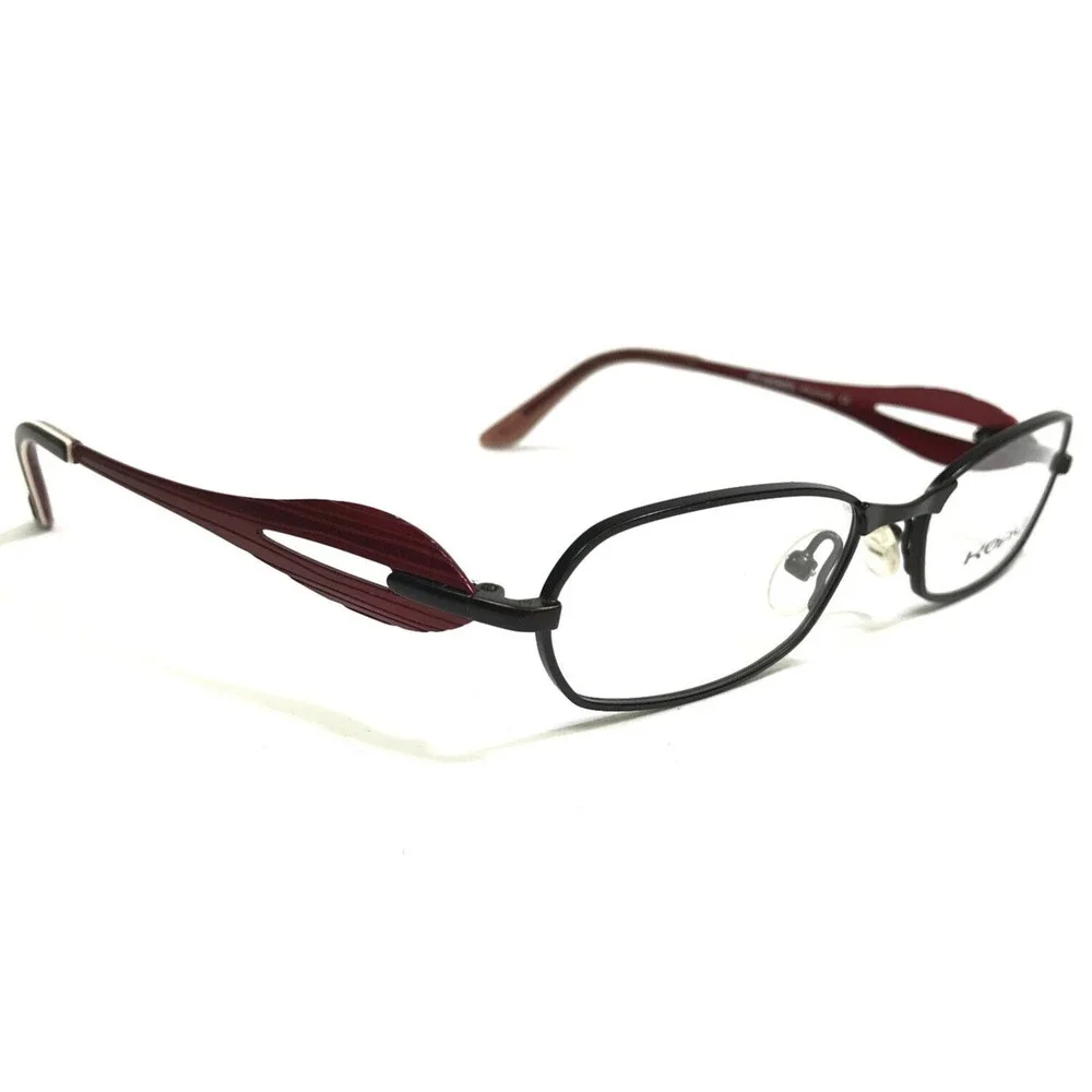 Morel Petite Eyeglasses Frames KOALI 6724K MR151 Black Red Rectangular 47-16-135